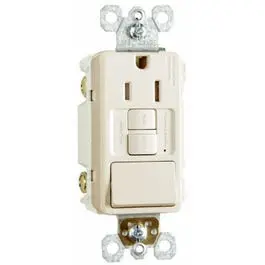 Legrand Gfci Receptacle With Single-Pole Switch – 15A, Almond Finish 1