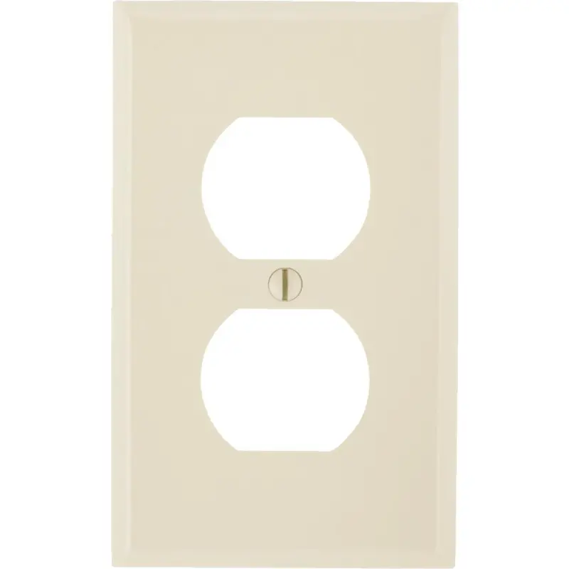 Leviton Ivory Thermoplastic Outlet Wall Plate – 1-Gang, Commercial Grade 1
