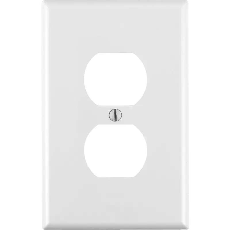 Leviton Mid-Way White 1-Gang Thermoplastic Nylon Wall Plate 1