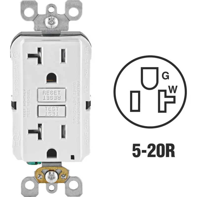 Leviton Smartlockpro 20A Gfci Outlet – White, Commercial Grade, Tamper-Resistant, Self-Testing 1