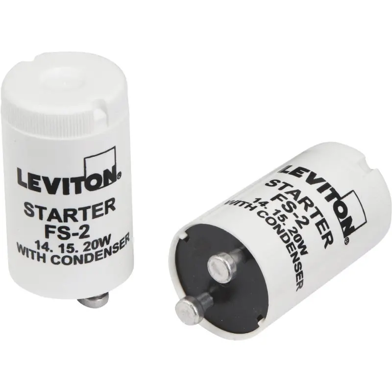 Leviton T8 Fluorescent Lamp Starter – 2-Pack (14W/15W/20W) 1