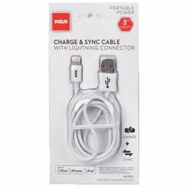 Lightning Usb-A To Lightning Cable – White, 3-Foot Sync & Charging Cord 1