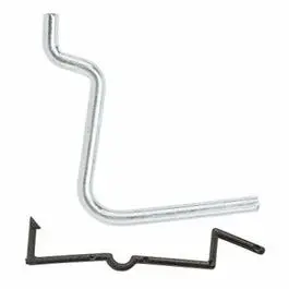 Lock-In Design Pegboard Rod Hook, 1/8-Inch, 1.5-Inch, Pack Of 6 1