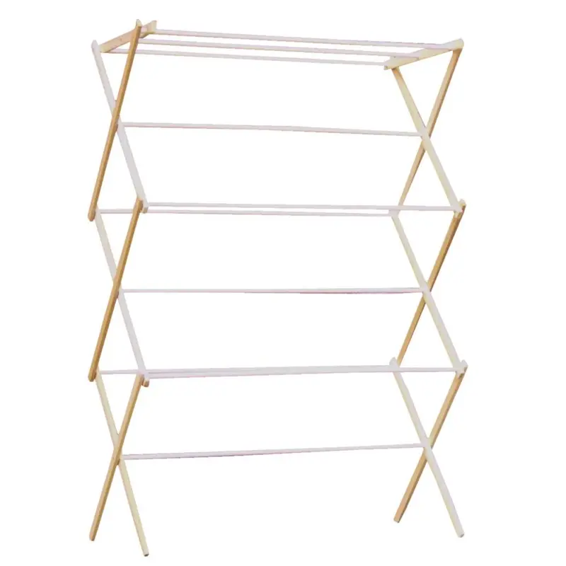 Madison Mill Wooden Clothes Drying Rack With Folding Design 1