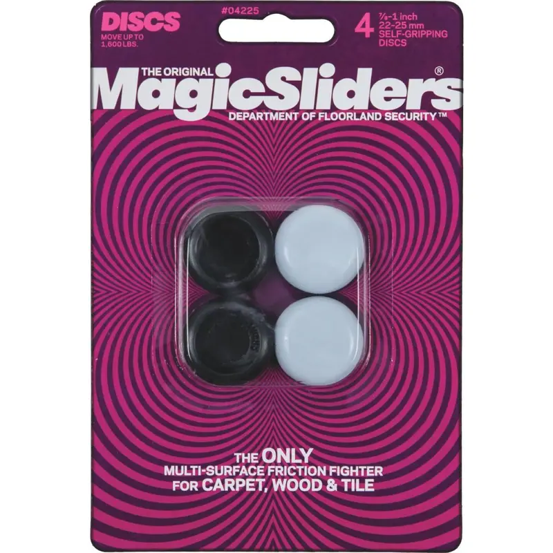 Magic Sliders Furniture Glides – 7/8" Round Grip Tips, 4-Pack 1