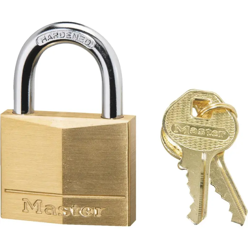 Master Lock 1-9/16-Inch Brass Padlock – 4-Pin Tumbler, Keyed Different Security Lock 1