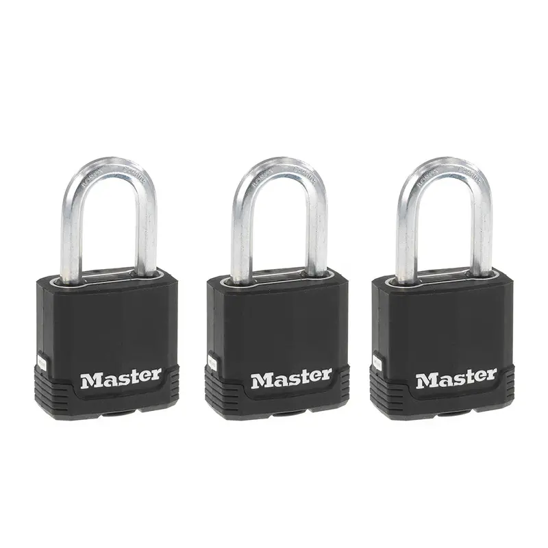 Master Lock Magnum Laminated Steel Padlock – 1-7/8-Inch Wide, 1-1/2-Inch Shackle, 3-Pack 1
