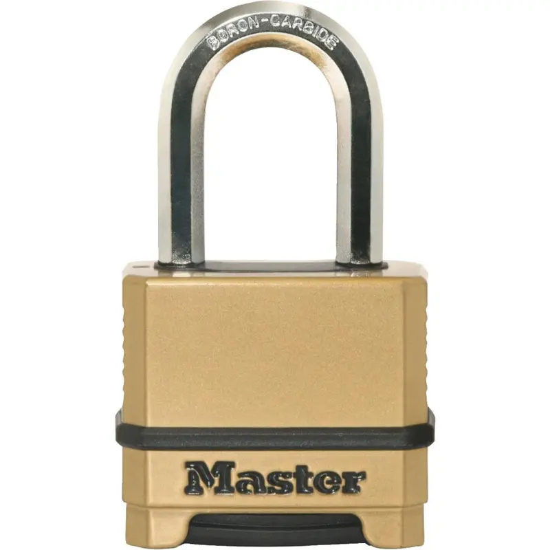 Master Lock Magnum Steel Combination Padlock – 2-Inch Body, 1-1/2-Inch Shackle, Gold & Black Finish 1