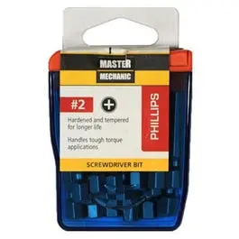 Master Mechanic #2 Phillips Bit Kit – 2-Inch Length, 18-Pack 1