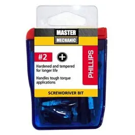 Master Mechanic #2 Phillips Screwdriver Bit Set – 1-Inch Length, 25-Pack 1