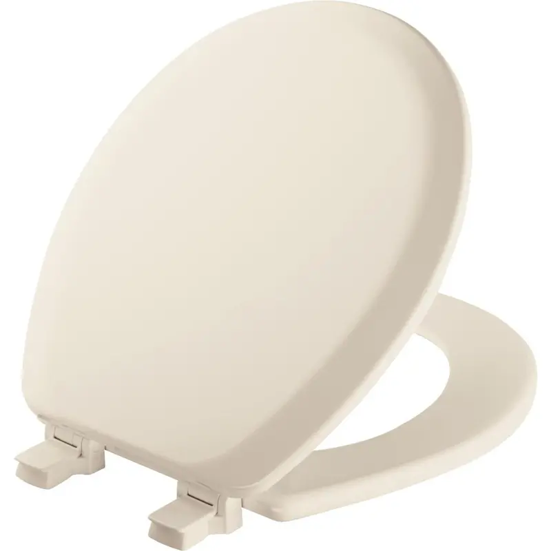 Mayfair Advantage Biscuit Wood Toilet Seat – Round, Closed-Front Design 1
