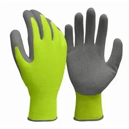 Men'S Large Hi-Viz Yellow Latex Honeycomb Work Gloves 1