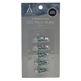Micro Cool White Led Christmas Light Bulbs – 5-Pack 1