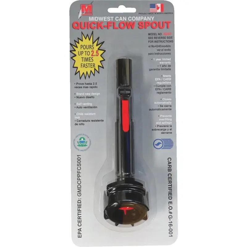 Midwest Can Spill-Proof Fuel Can Spout – 11" Length 1
