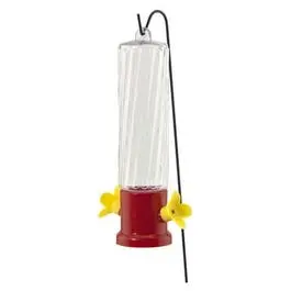 Mini Hummingbird Feeder On Ground Stake – 3-Ounce Clear Design 1