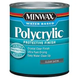 Minwax Polycrylic Satin Clear Protective Finish – 0.5 Pint 1
