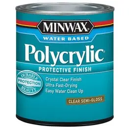 Minwax Polycrylic Semi-Gloss Protective Clear Finish – 0.5 Pint 1