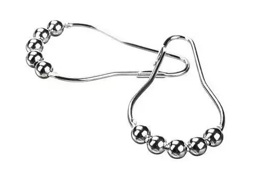 Moda At Home Chrome Shower Curtain Hooks – Roller Glide Design For Smooth Operation 1