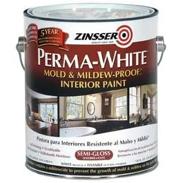 Mold-Resistant Interior Paint – White Semi-Gloss, 1-Gallon Can 1