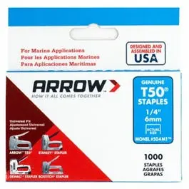 Monel T50 Staples – 0.25-Inch Length, 1000-Count 1