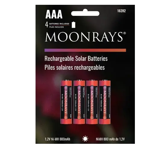 Moonrays Rechargeable Aaa Batteries – Pre-Charged & Ready To Use 1