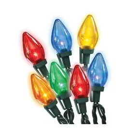 Multi-Color Transparent C7 Led Holiday Lights – 25-Bulb String For Outdoor/Indoor Use 1