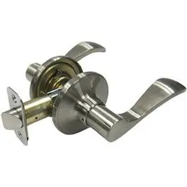 Naples-Style Reversible Passage Lever Lockset – Satin Nickel Interior Door Hardware 1