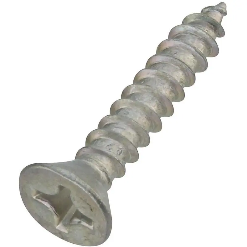 National #12 × 1-1/4" Phillips Flat-Head Zinc-Coated Wood Screws (18-Pack) 1