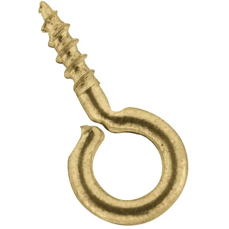 National #217-1/2 Brass Screw Eye – Small Round Eyelet, 7 Units 1