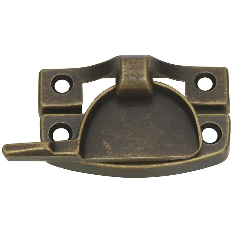 National Antique Brass Crescent Sash Lock – Die-Cast Zinc Construction 1