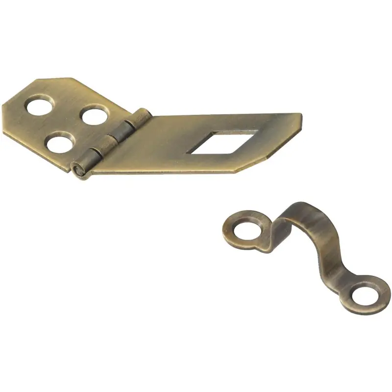 National Antique Brass Decorative Hasp – 3-Hole Design, 3/4-Inch × 2-3/4-Inch 1