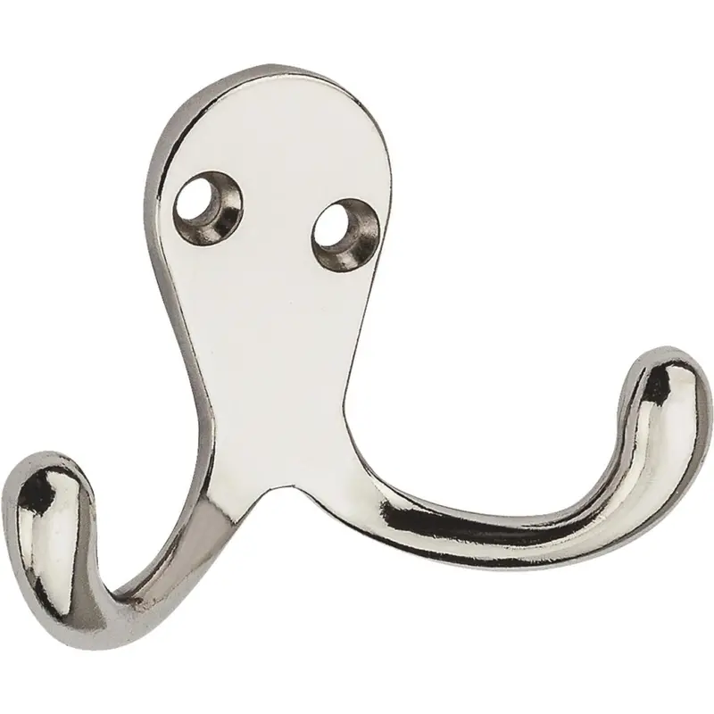 National Nickel-Plated Double Wardrobe Hook – Pack Of 2 1
