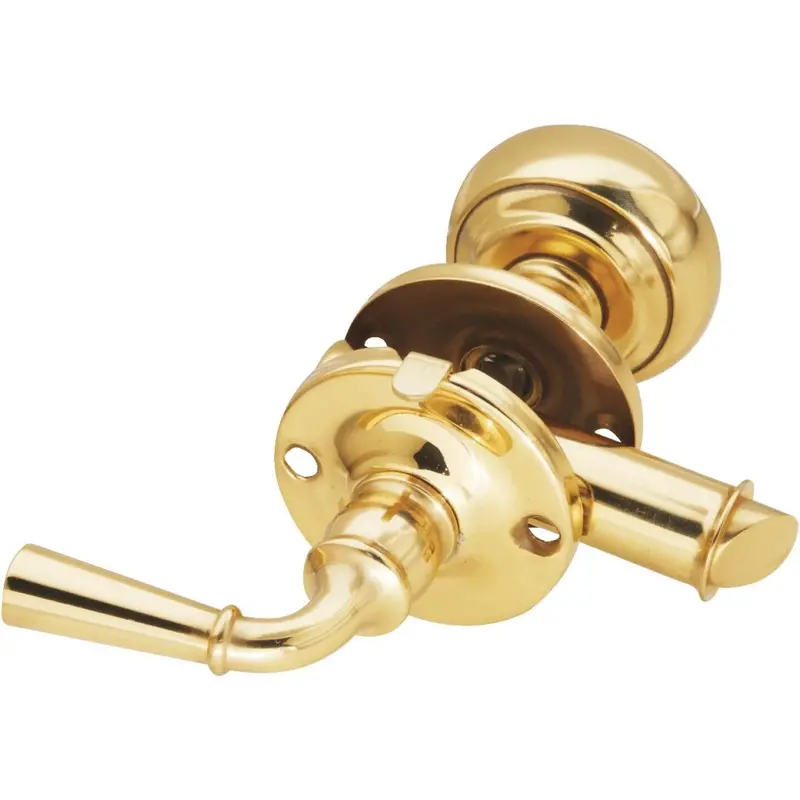 National Polished Brass Storm Door Knob With Latch Mechanism 1