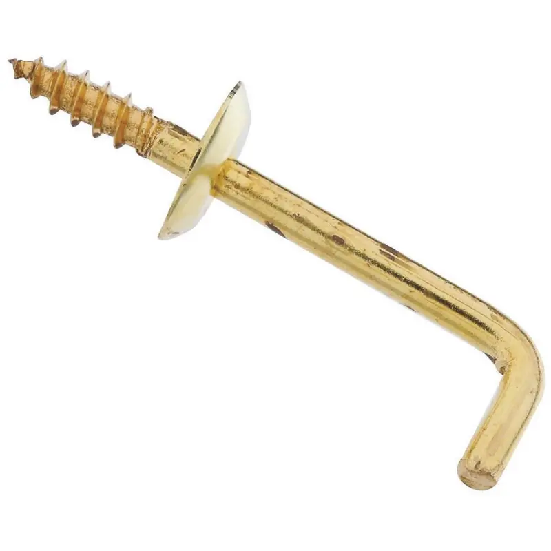 National Solid Brass Shoulder Hook – 1-1/4-Inch, Pack Of 2 1
