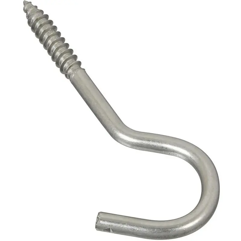 National Stainless Steel Screw Hook – 1/4" × 4-1/4" 1