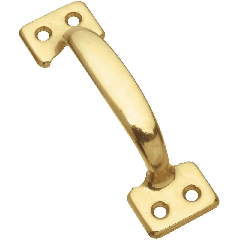National V170 Bright Brass 4-Inch Window Sash Lift Handle 1