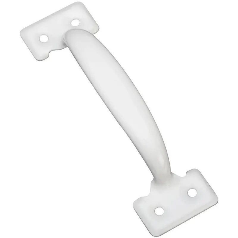National White Utility Door Pull – 5-3/4-Inch Modern Lever Style 1