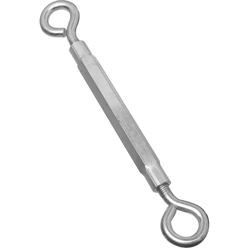 National Zinc-Coated Hook-And-Eye Turnbuckle: 1/2" × 17" 1
