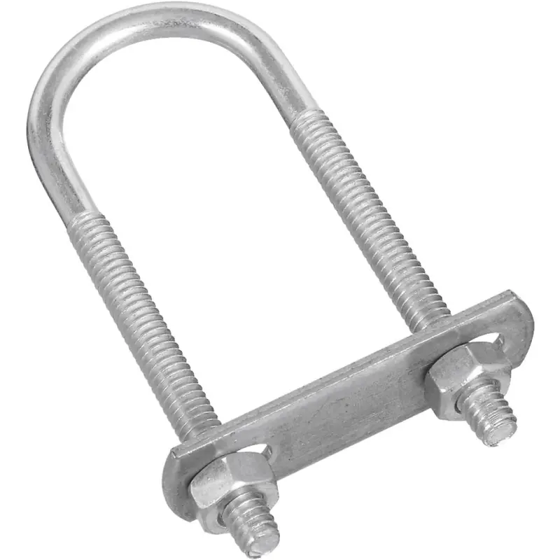 National Zinc-Coated Round U-Bolt: 1/4" X 1-1/8" X 3-1/2" 1