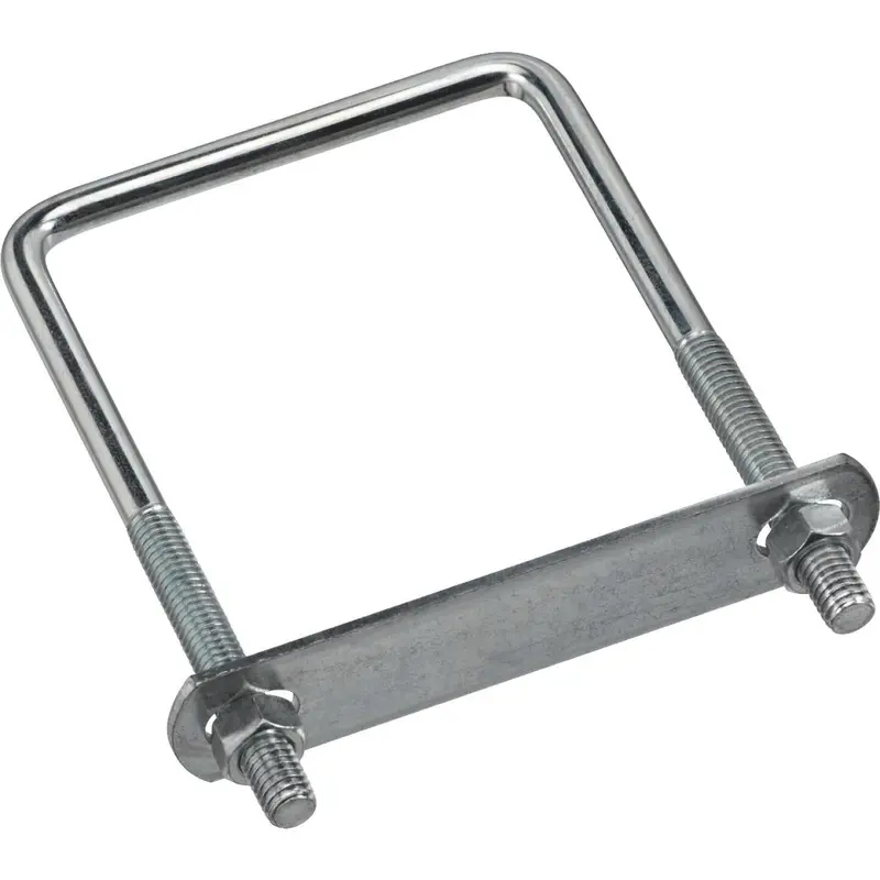 National Zinc Square U-Bolt: 3/8" × 3-5/8" × 6" 1