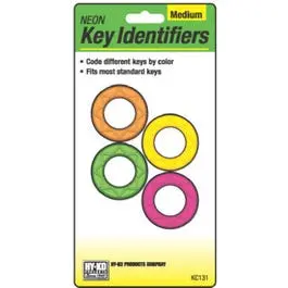 Neon Medium-Sized Key Identifiers – 4-Pack 1