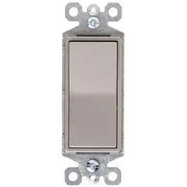 Nickel-Plated Single-Pole Decorator Light Switch 1