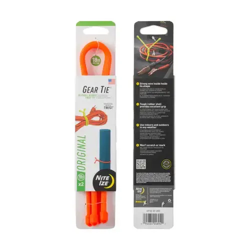 Nite Ize Gear Tie Original Reusable Twistable Rubber Cord – Flexible Cable Organizer 1