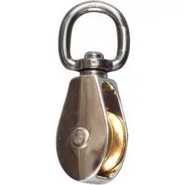 No-Rust Swivel-Eye Single Pulley – 1-Inch Capacity For Smooth Line Handling 1