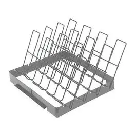 Non-Stick Grill Rib Rack – Brushed Silver Finish 1