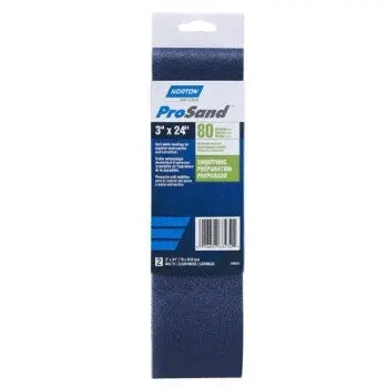 Norton 68232 Sanding Belt – 3" × 24", 80-Grit, 2-Pack 1