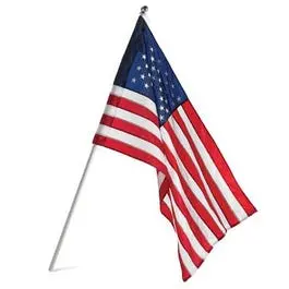 Nylon U.S. Flag And Pole Set – 2.5 Ft X 4 Ft Outdoor Patriotic Display Kit 1