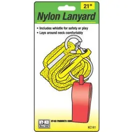 Nylon Whistle Lanyard — 21-Inch Length With Breakaway Clip 1