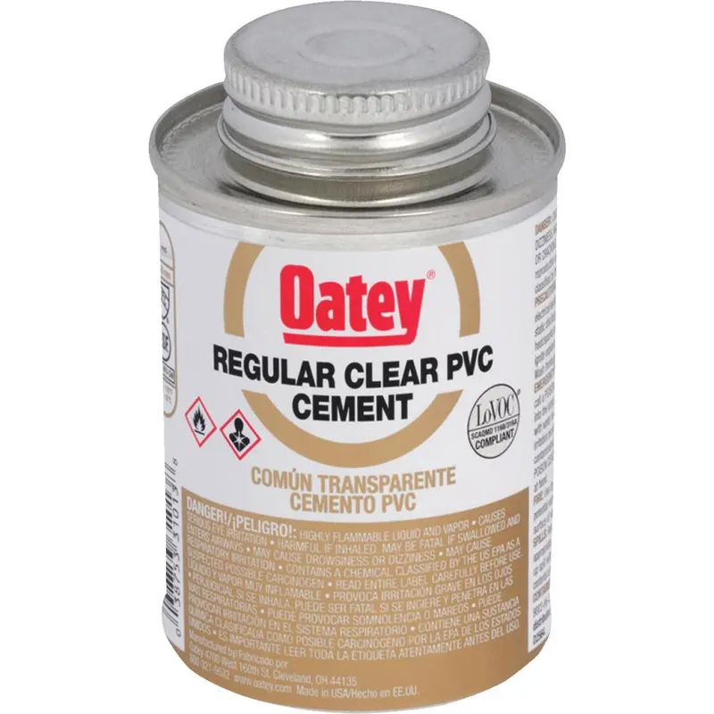 Oatey Clear Pvc Cement – Regular Body, 4 Oz Can 1