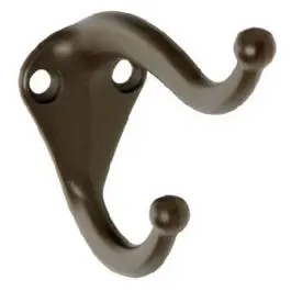 Oil-Rubbed Bronze Die-Cast Hat And Coat Hook With Ball Tip 1